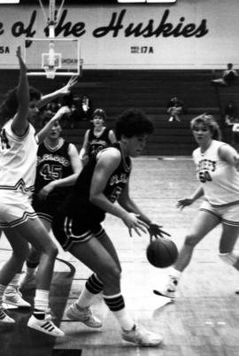 St. Cloud State University women's basketball game against Morningside College